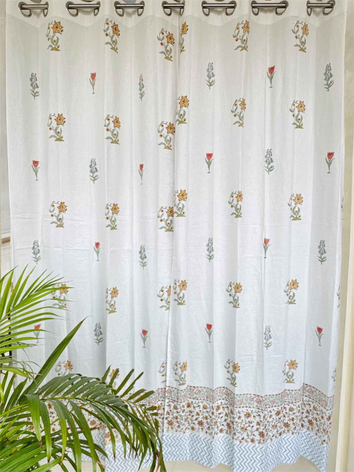 Beautiful Jaipur Blockprint Cotton Curtain