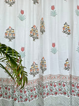 Elegant Motifs Blockprint Cotton Curtain