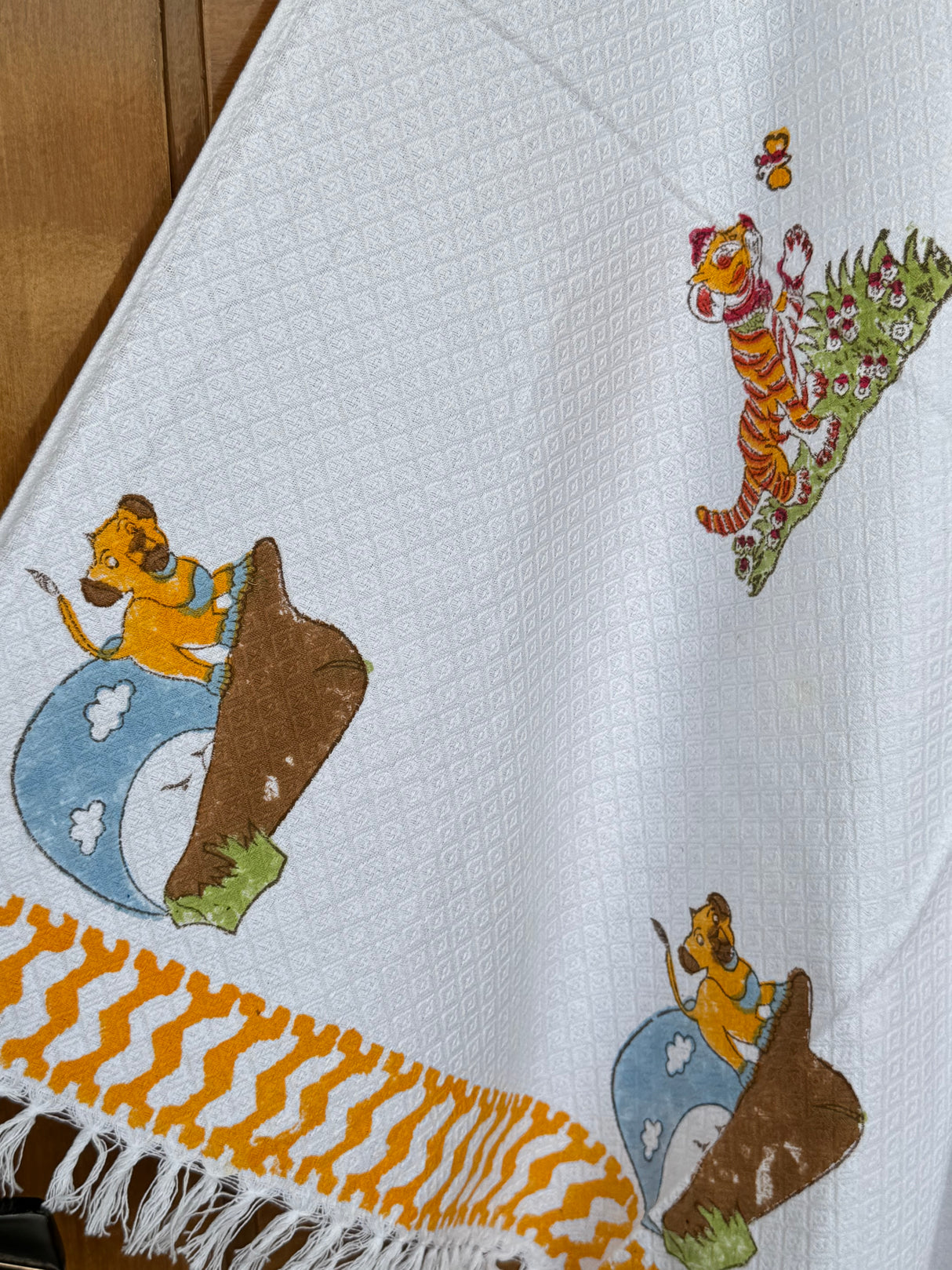 Lion King Simba Blockprint Kids Towel – Cotton Jacquard Weave