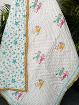 Cheerful Football Layered Kids Quilt