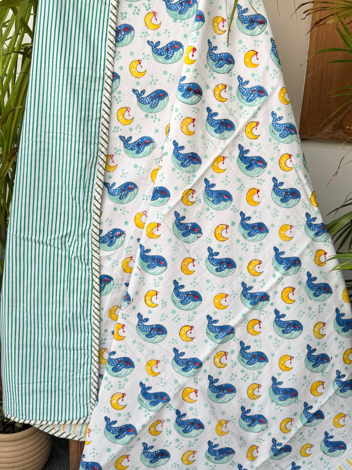 Cute Dolphins Handcrafted Kids Cotton Blanket