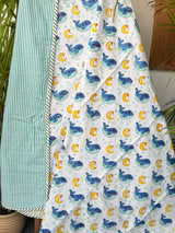 Cute Dolphins Handcrafted Kids Cotton Blanket