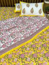 HandBlock Printed Mulmul Reversible Quilt