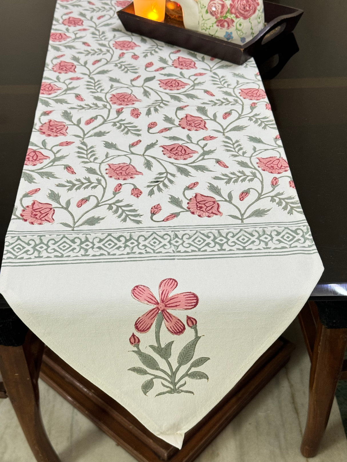 Blockprint Cotton Table Runner