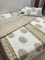 HandBlock Printed Mulmul Reversible Quilt