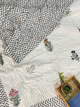 HandBlock Printed Mulmul Reversible Quilt