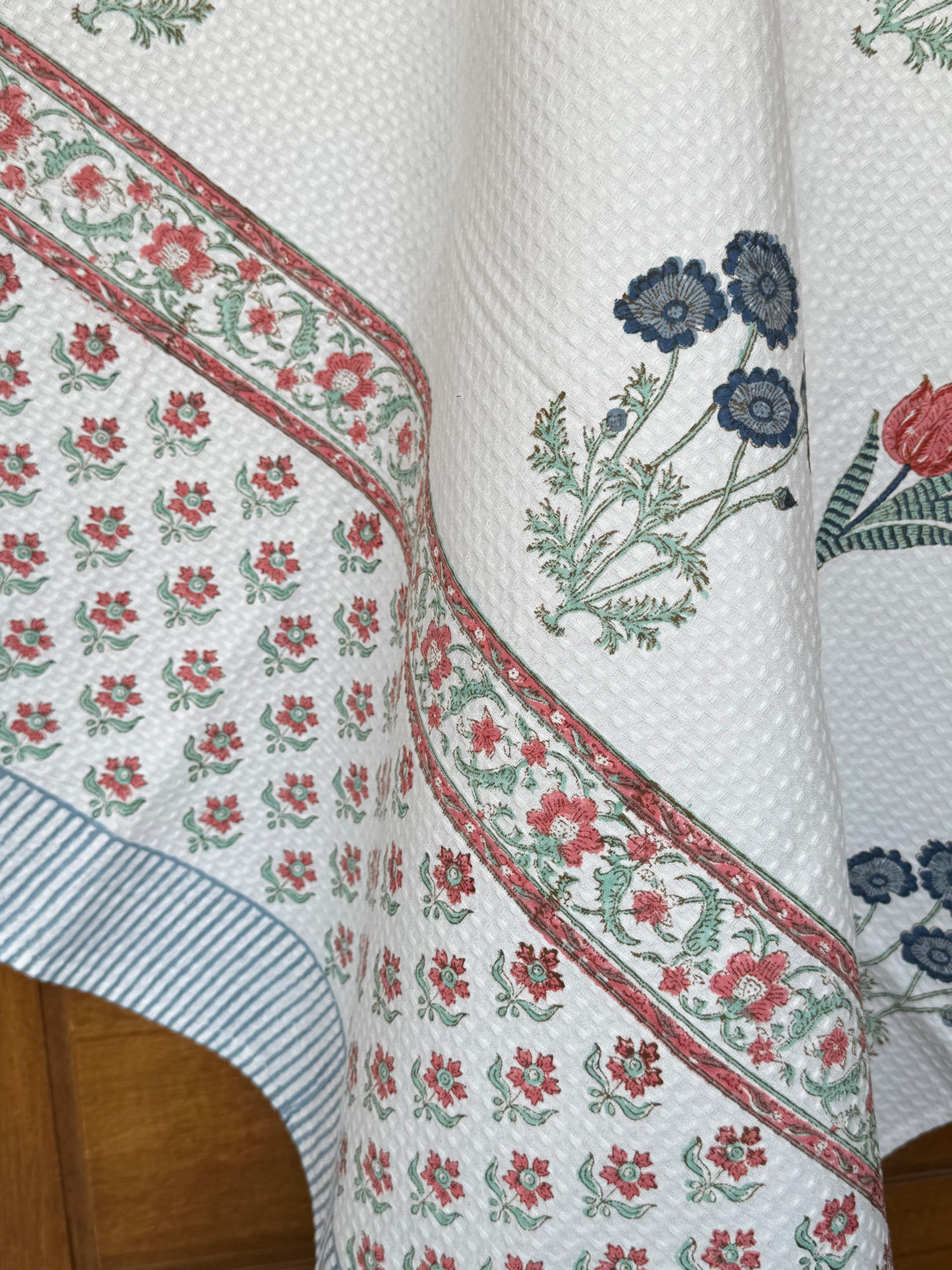 Pretty Jaipur Motifs Blockprint Cotton Towel – Waffle Weave