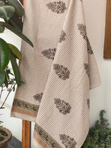 Blockprint Soft Waffle Cotton Towel (60-30 inches)