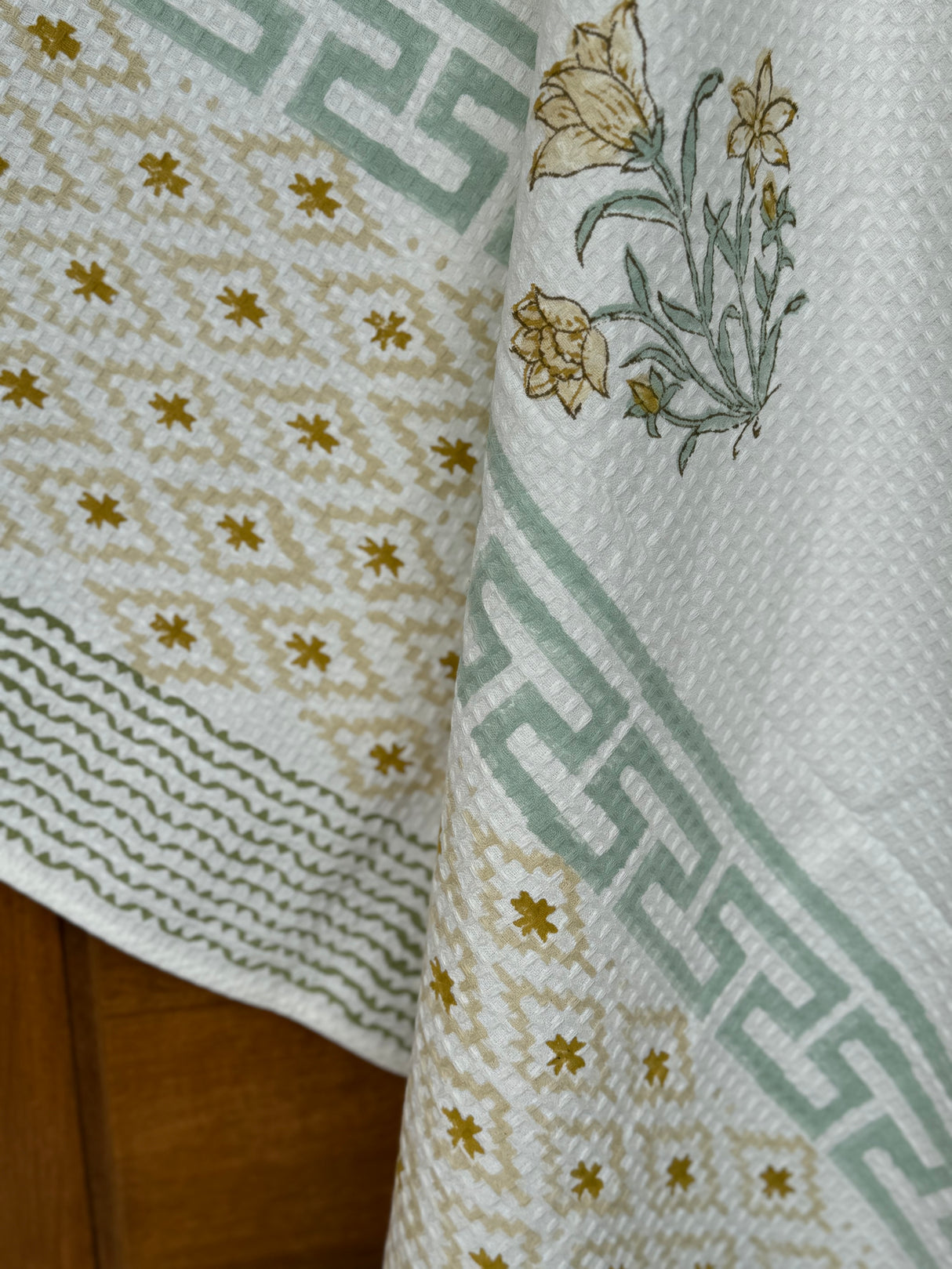 Blockprint Soft Waffle Cotton Towel (60-30 inches)