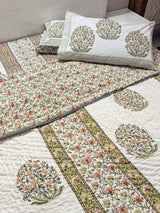 HandBlock Printed Mulmul Reversible Quilt