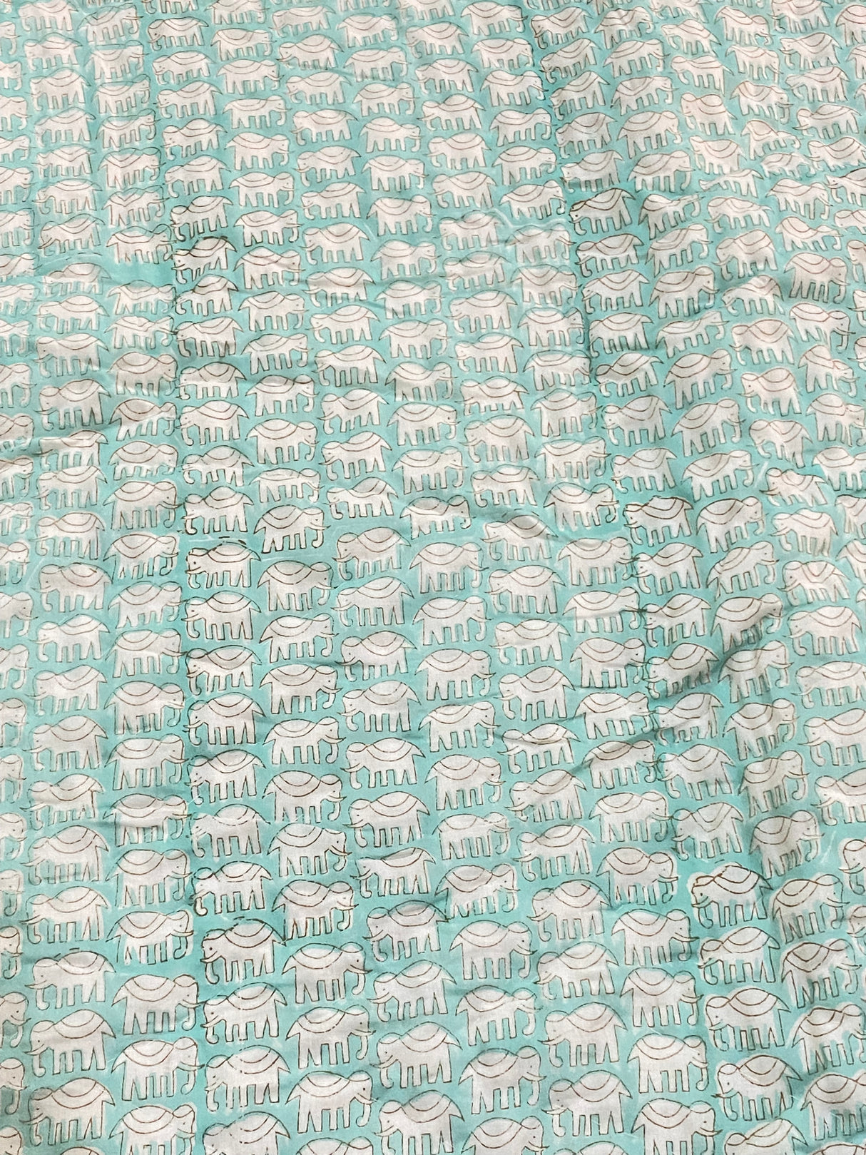 Blockprint Mulmul Reversible Quilt