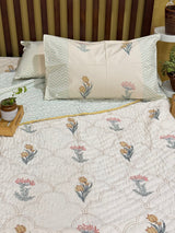 Blockprint Bedsheet & Quilt Set