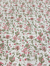 KING Size Quilted Blockprint REVERSIBLE Mulmul Bedcover (108*108 inches)