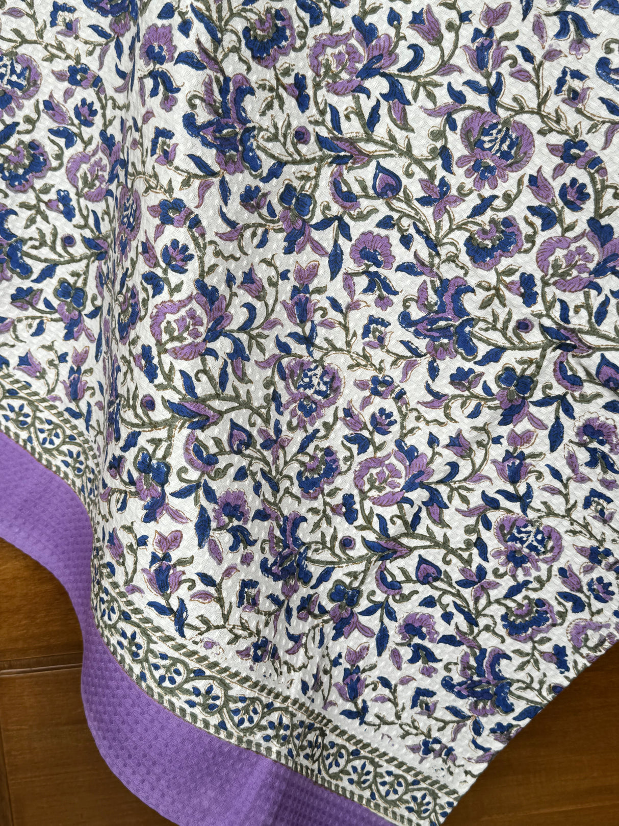 Blockprint Soft Waffle Cotton Towel (60-30 inches)