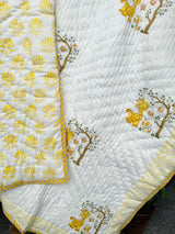 Giraffe Blockprint Kids Quilt