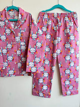 Pink Bunny Kids Night Suit Set