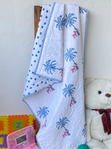 Deer Blockprint Kids Quilt