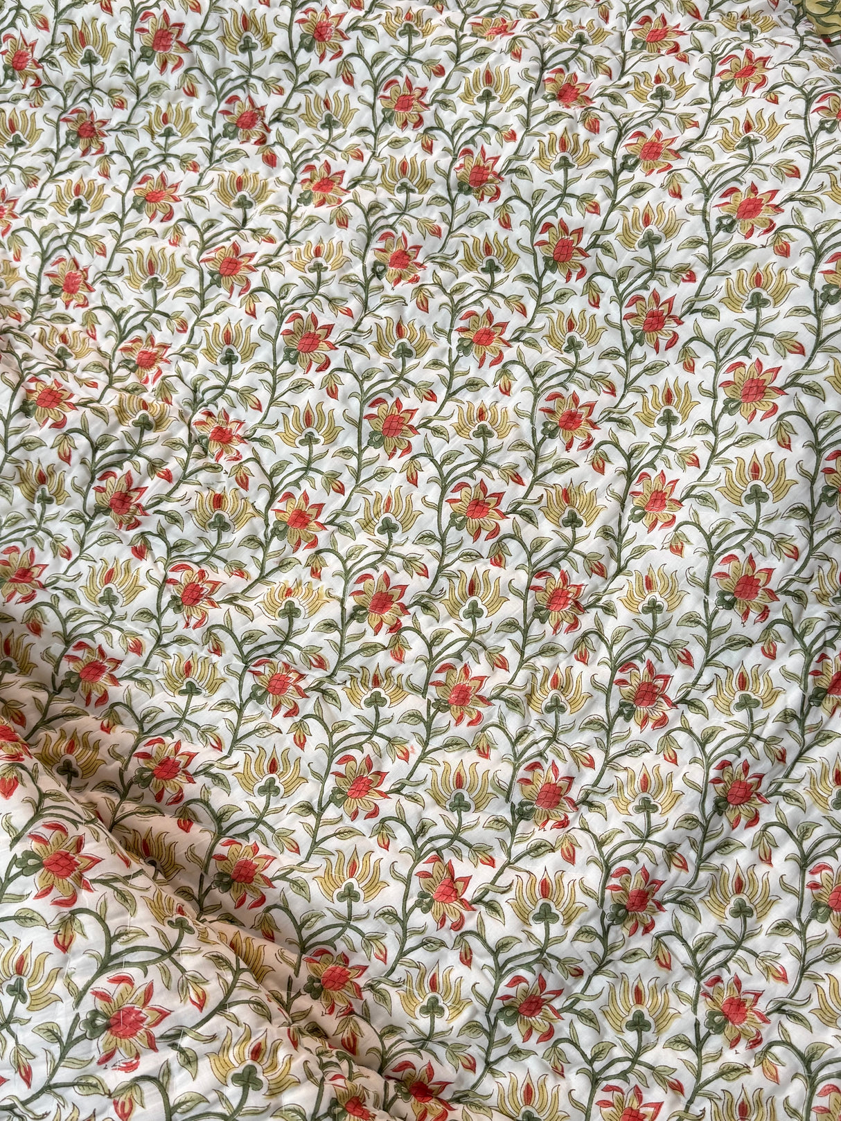 HandBlock Printed Mulmul Reversible Quilt