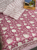 HandBlock Printed Mulmul Reversible Quilt