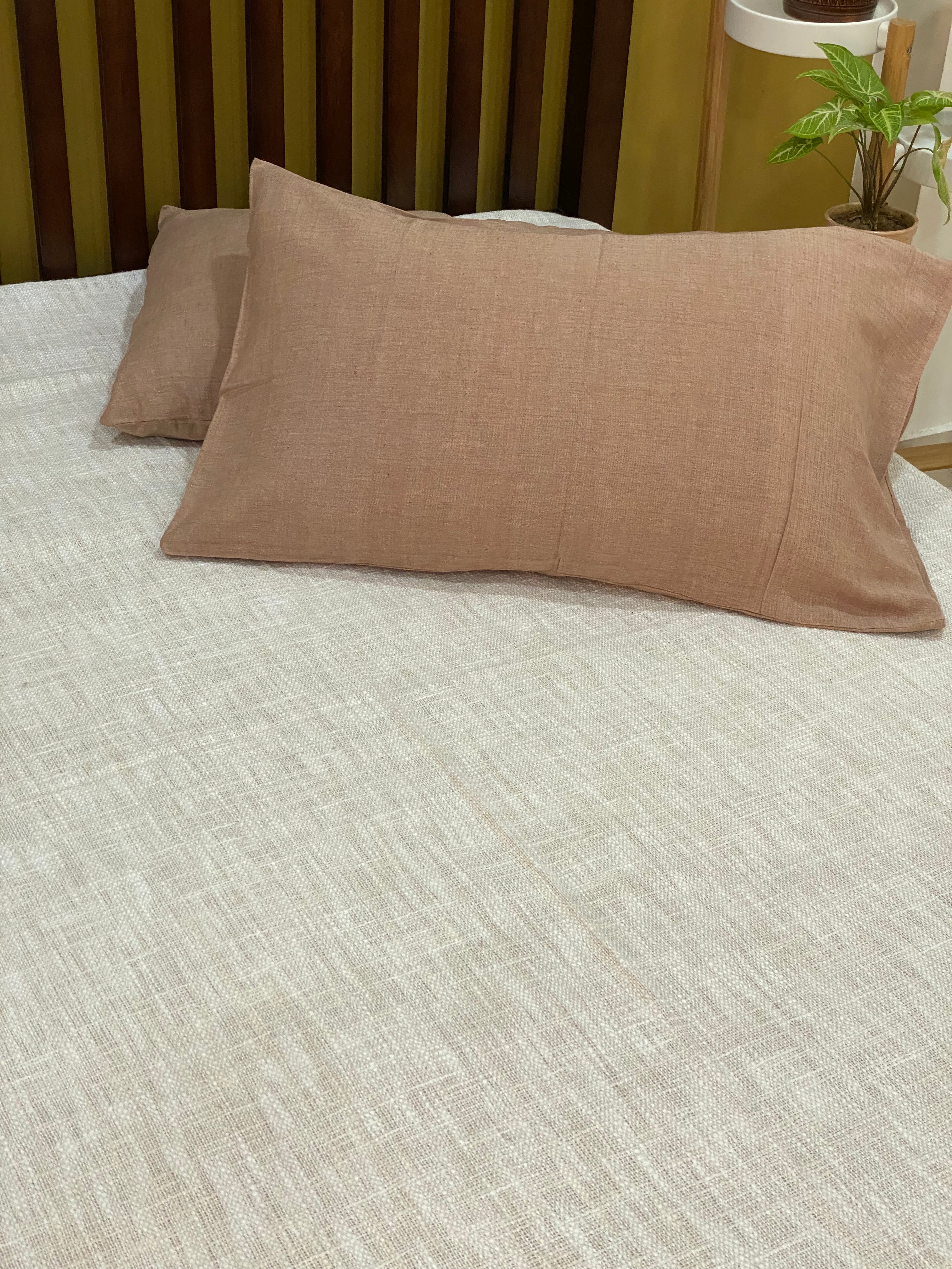 Pure Cotton Reversible Bedspread with 2 Pillow Cases- Queen Size