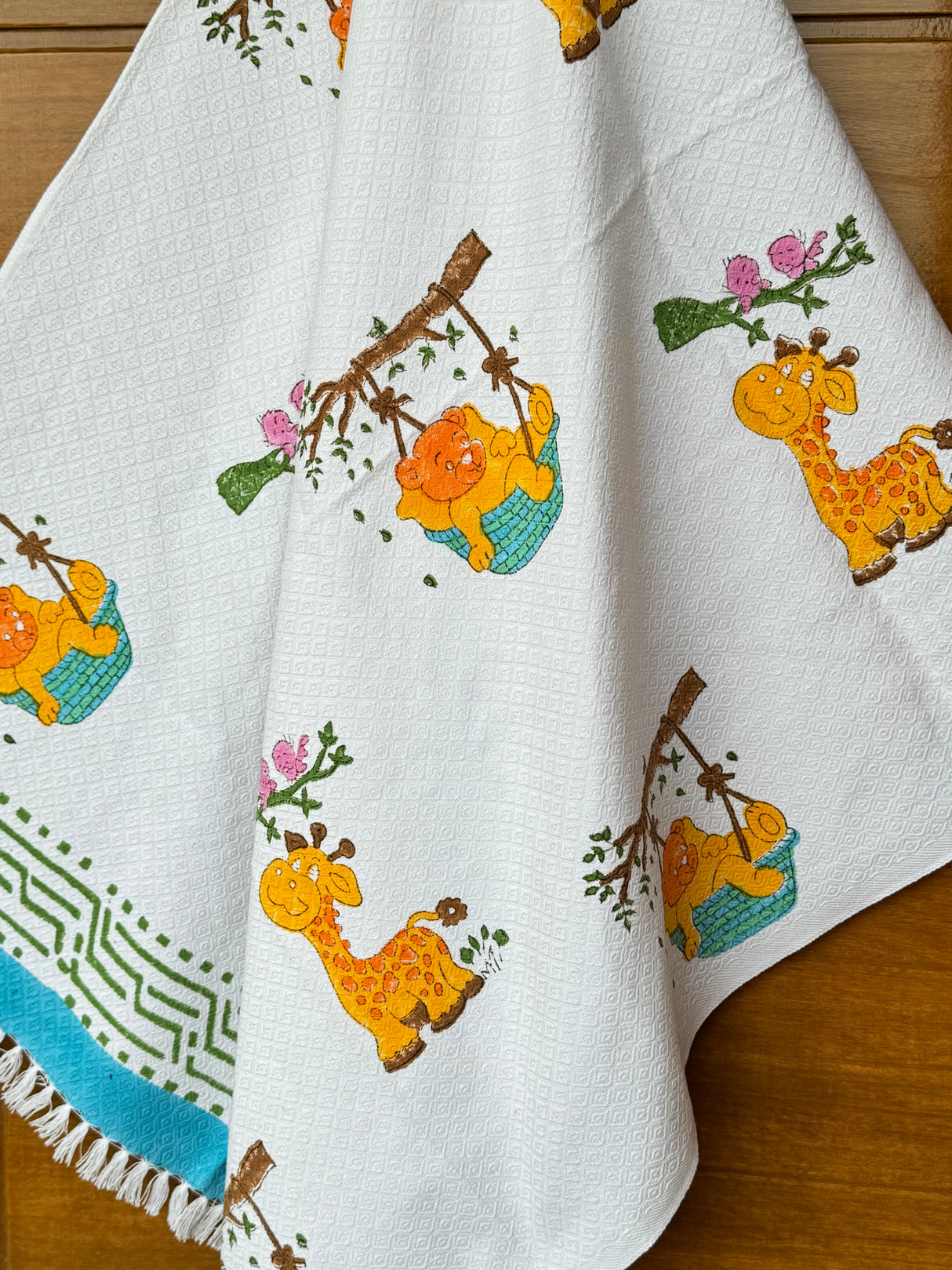 Animals Theme Blockprint Soft Cotton Towel (60*30 inches)