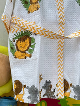 Lion Safari- Kids Cotton Waffle Bathrobe