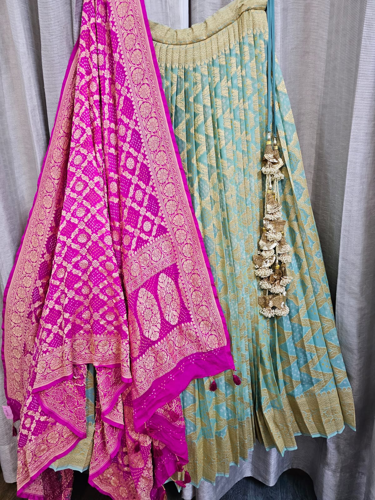 Buy HALFSAREE STUDIO Light Blue Banarasi silk Zari Lehenga Choli for Women  Online at Best Prices in India - JioMart.