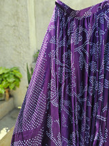 Pure Gajji Silk Bandhani Skirt