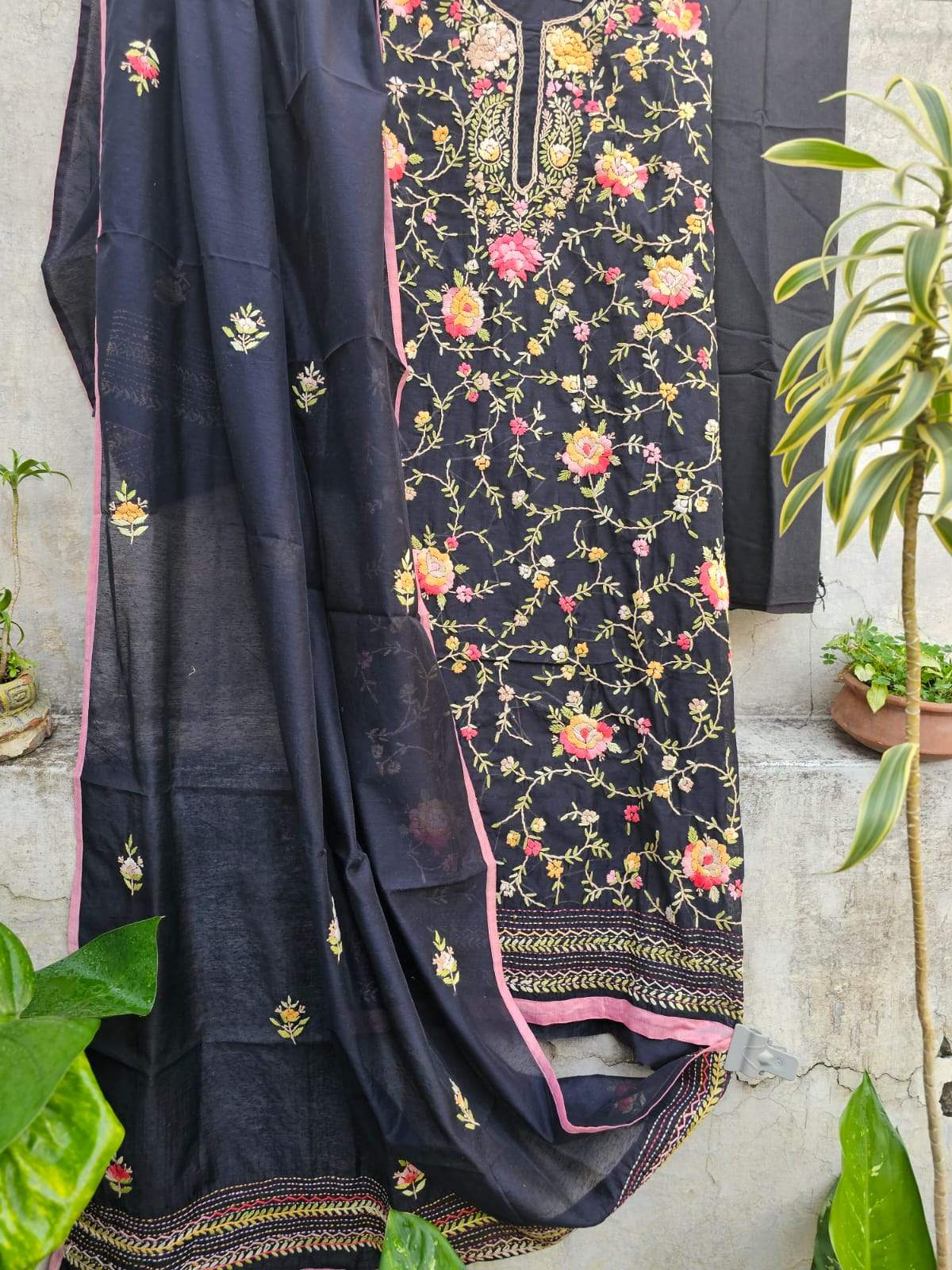 Cotton Hand Phulkari Kurta Set