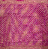 Pink Pure Georgette Bandhani Blouse Fabric