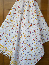 Rainbow & Unicorn Theme Kids Towel Cotton Jacquard Weave
