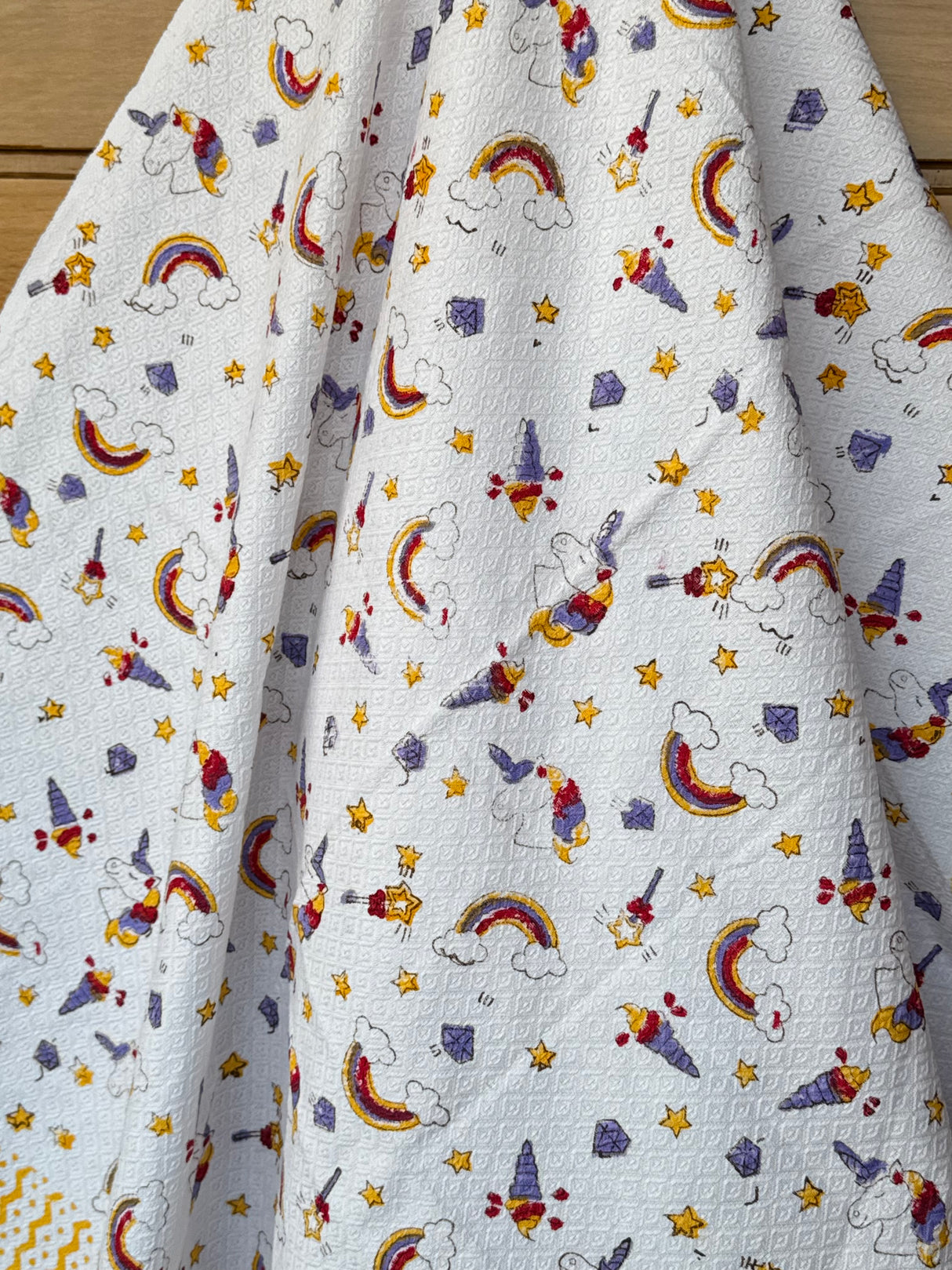 Rainbow & Unicorn Theme Kids Towel Cotton Jacquard Weave