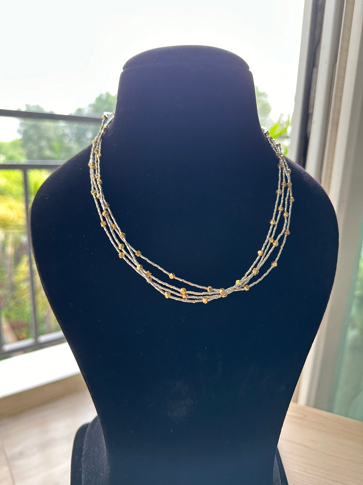Contemporary Two-Tone Necklace made using 92.5 Silver