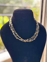 Contemporary Two-Tone Necklace made using 92.5 Silver