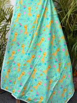 Giraffe Adventure Printed Reversible Kids Cotton Blanket