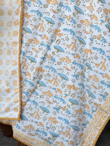 Dino Safari Printed Reversible Kids Cotton Blanket