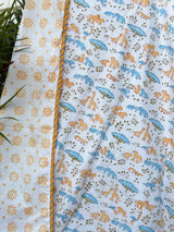 Dino Safari Printed Reversible Kids Cotton Blanket