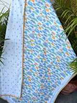 Blue & Multicolour Car Print Reversible Kids Cotton Blanket
