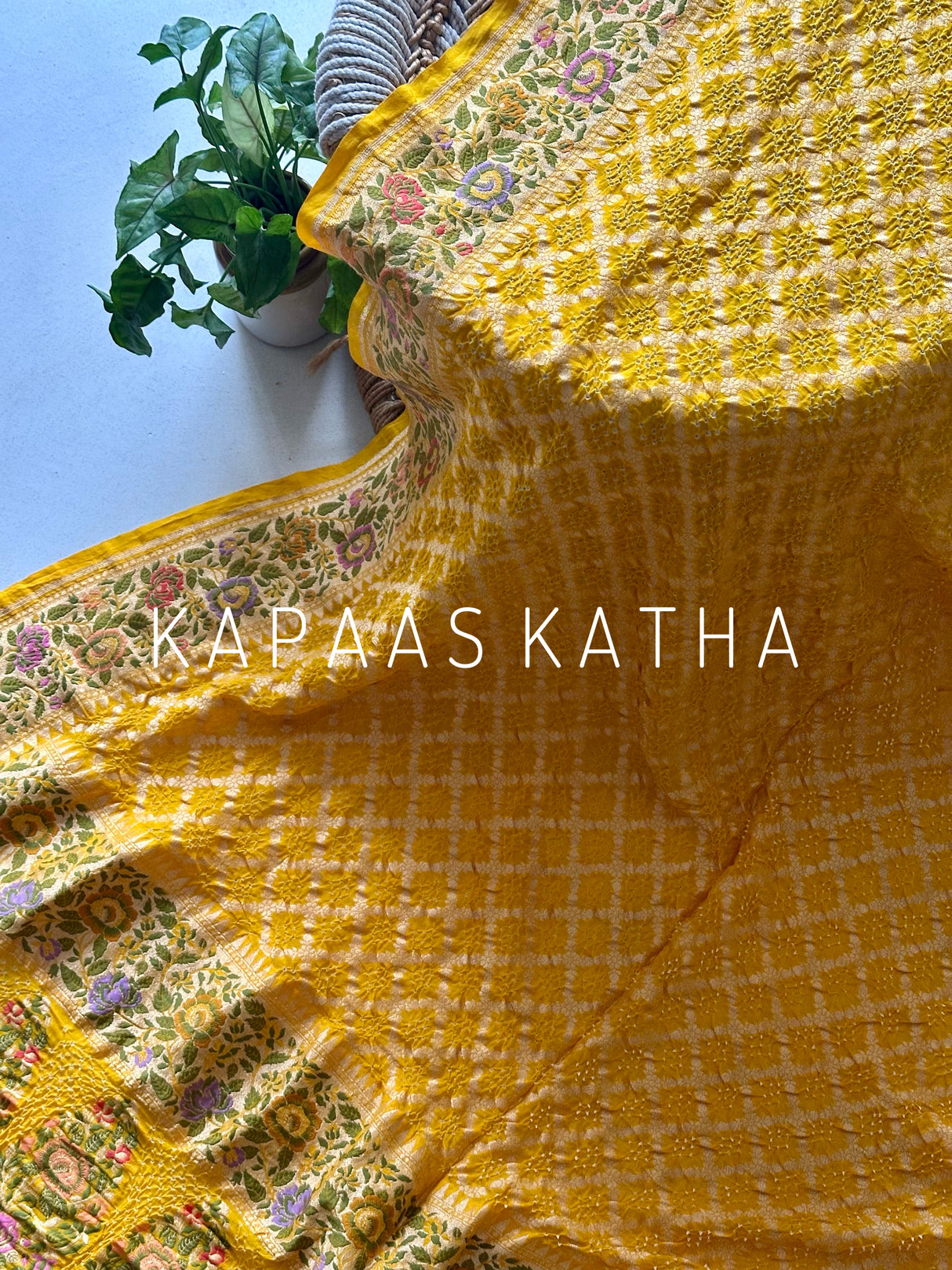 Festive Aura Pure Banarasi Georgette Bandhani Dupatta