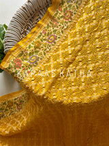Festive Aura Pure Banarasi Georgette Bandhani Dupatta