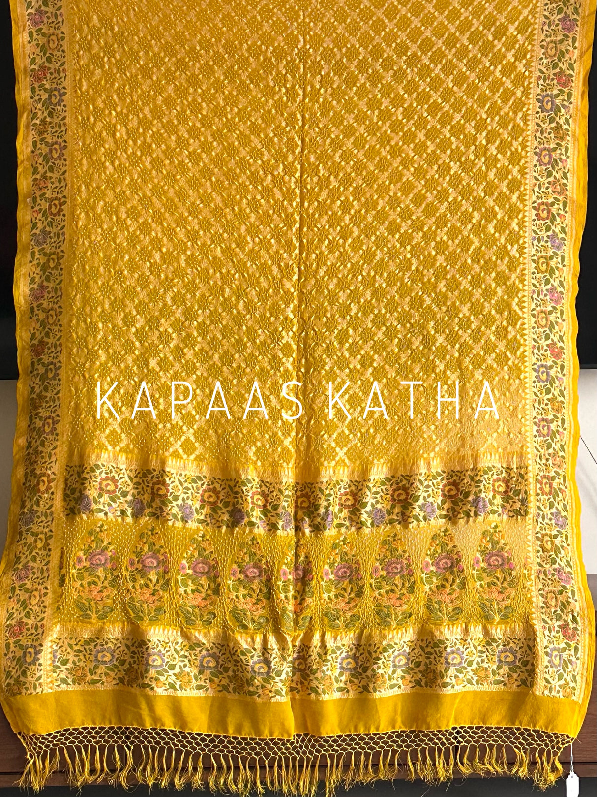 Festive Aura Pure Banarasi Georgette Bandhani Dupatta