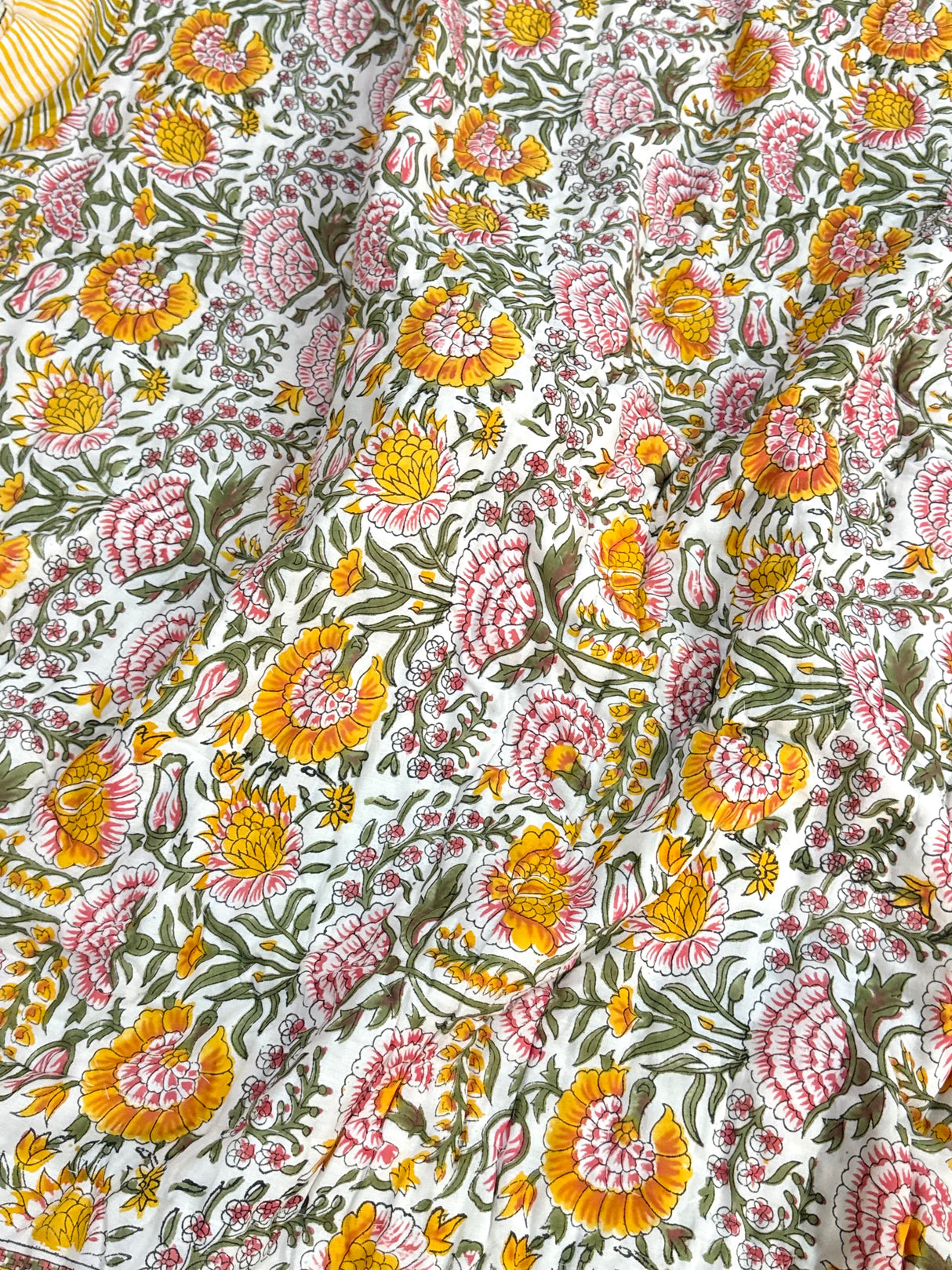 Cozy Haven Hand Block Printed Mulmul Soft Cotton Reversible Quilt