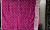 Mangalagiri Cotton Silk Bandhani Saree in Wine Colour