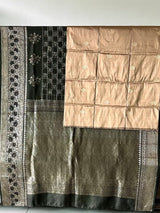 Silk by Silk Green Gharchola Style Bandhani Saree with Muted Silver Border