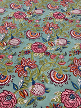 Refined Botanical Blockprint Cotton Bedsheet