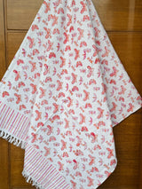 Butterfly Garden Blockprint Kids Towel Cotton Jacquard Weave