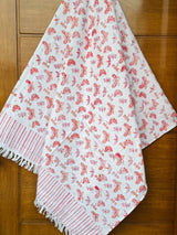 Butterfly Garden Blockprint Kids Towel Cotton Jacquard Weave