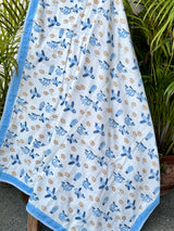 Little Aviator Aeroplane Handblock Printed Kids Cotton Dohar