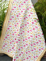 Pink Elephant & Giraffe Reversible Layered Kids Quilt