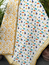 Space Explorer Handblock Printed Layered Kids Quilt